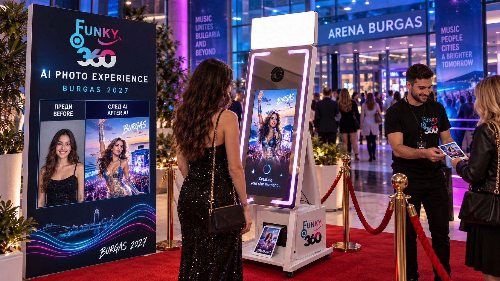 Interactive photo mirror activation for an international event in Burgas